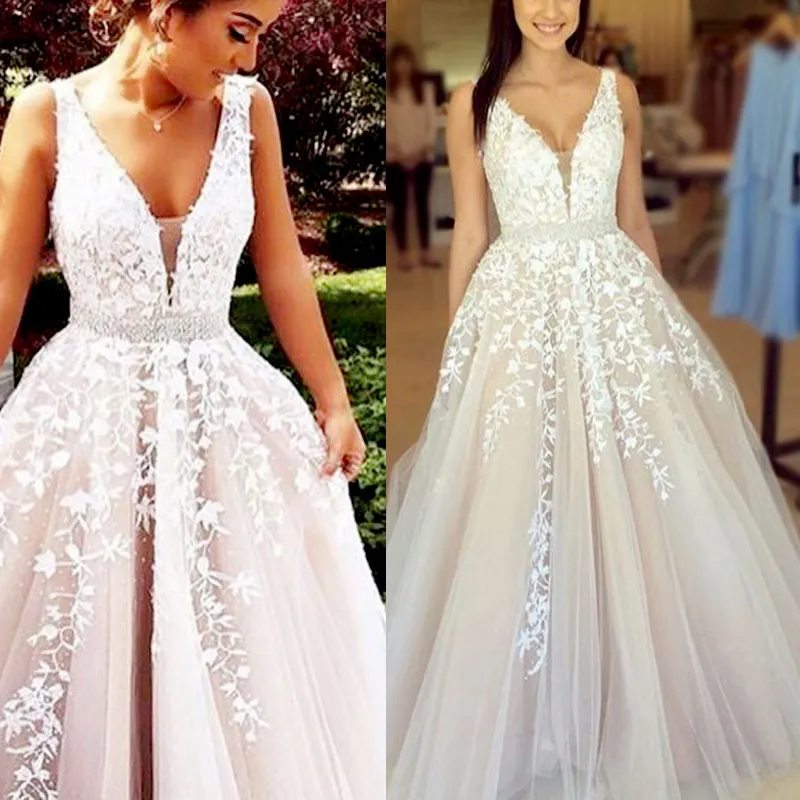 Elegant Lace Ball Gown Wedding Dress Sexy Deep V, Off-Shoulder, Open Back  Bridal Gown, Long Vestidos de Fiesta Buy Now!