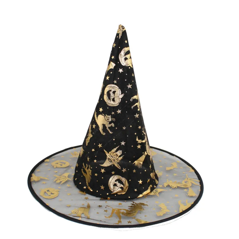 Colorful Makeup Ballroom Halloween Supplies Variety of Wizards Hat Witch Cap Style Random 25g 