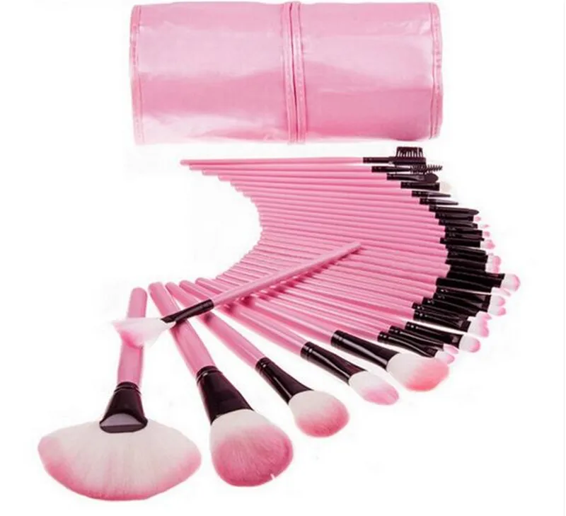 Pennelli trucco professionale Set da 32 pezzi 24 pezzi Pennello trucco cosmetico completo portatile Strumento Fondotinta Ombretto Pennello labbra con borsa