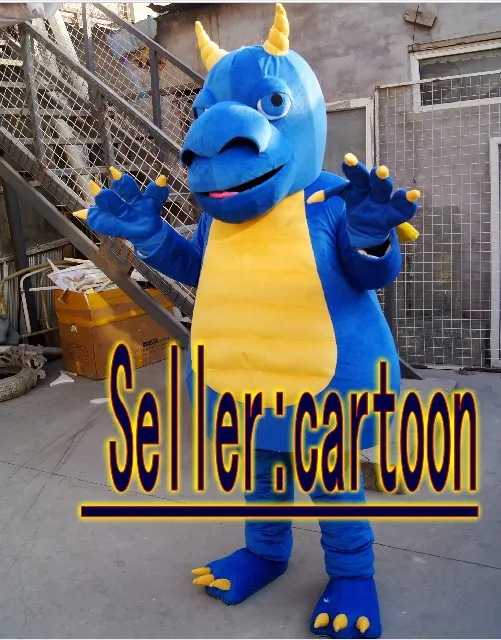 high quality Real Pictures Deluxe Dragon dinosaurs mascot costume US dollars mascot costume Adult Size factory direct 