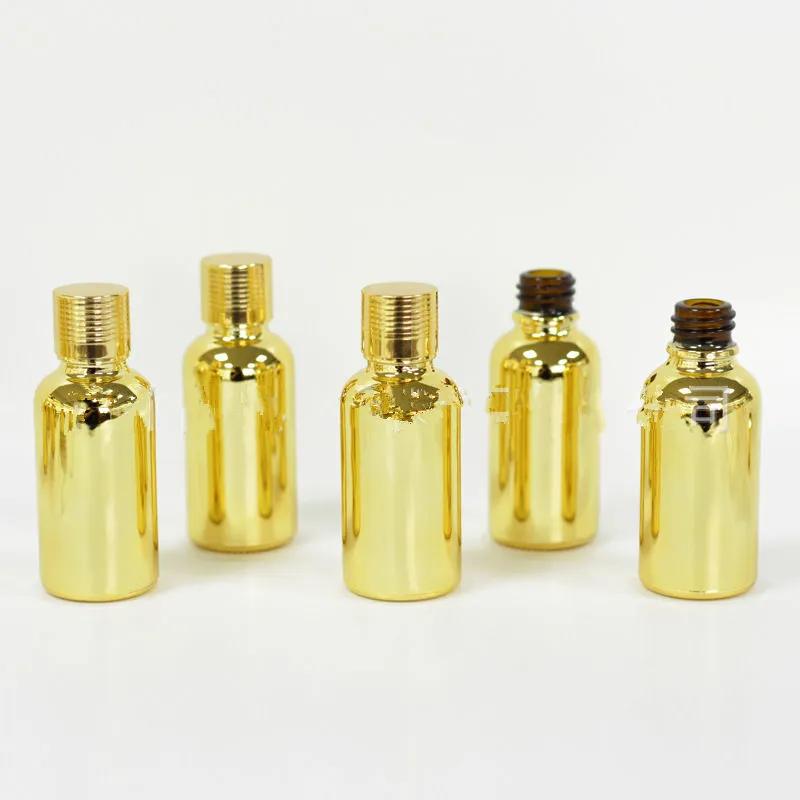Wholesale Gold Glass Essential Oil Gold Water Bottle With Cap 20ml