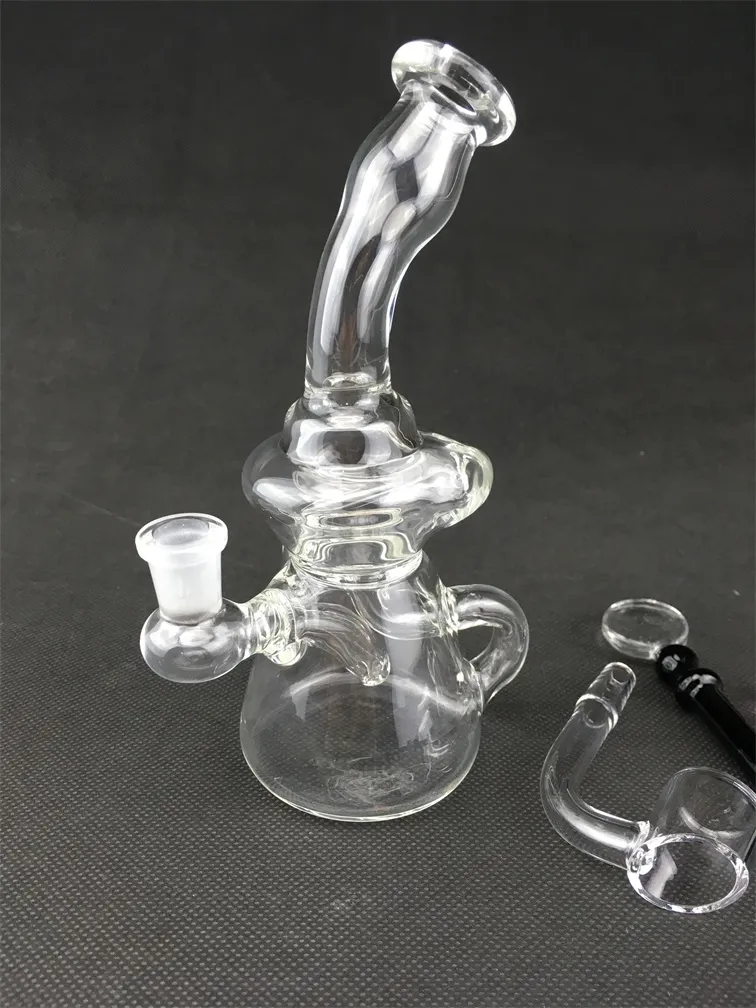 Narguilé en verre pipe à fumer transparente pour plate-forme pétrolière, joint de 14 mm bienvenue à la commande