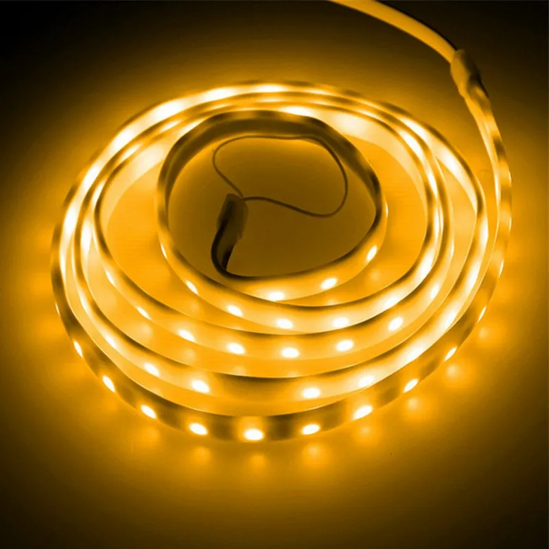 USB LED Light Strip flexível Branco luz morna 1,5m portátil SMD Waterproof 3528 da lâmpada da lanterna para Camping Caminhadas DC5V