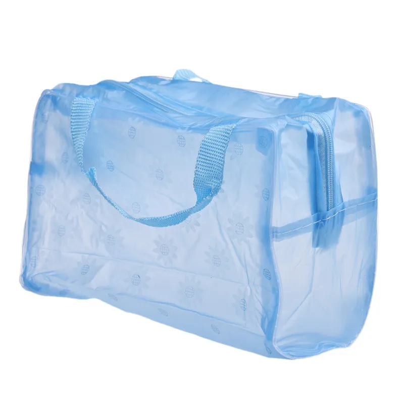 Sac de maquillage Transparent imperméable à imprimé Floral, sac à cosmétiques de voyage, pochette de lavage de brosse à dents, sac de rangement de toilette, outils Sac268I