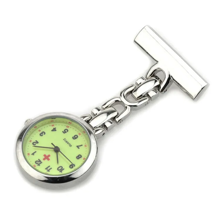 Krankenschwester FOB Watch Silver Nursing Pocket Satinless Stahluhr Arzt Medizinische Geschenke Quarz Tasche Timemie