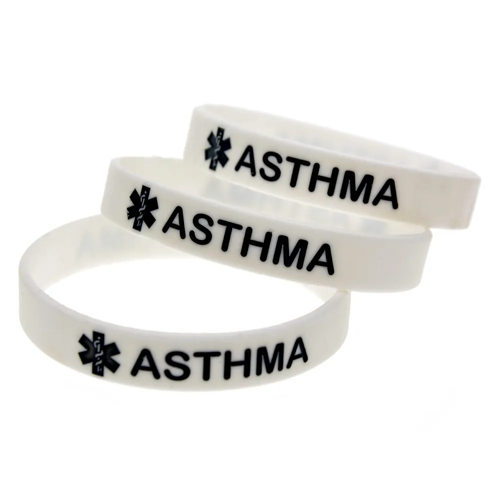 asma silicone borracha pulseira de tinta enchida logotipo transportar esta mensagem como um lembrete na vida diária