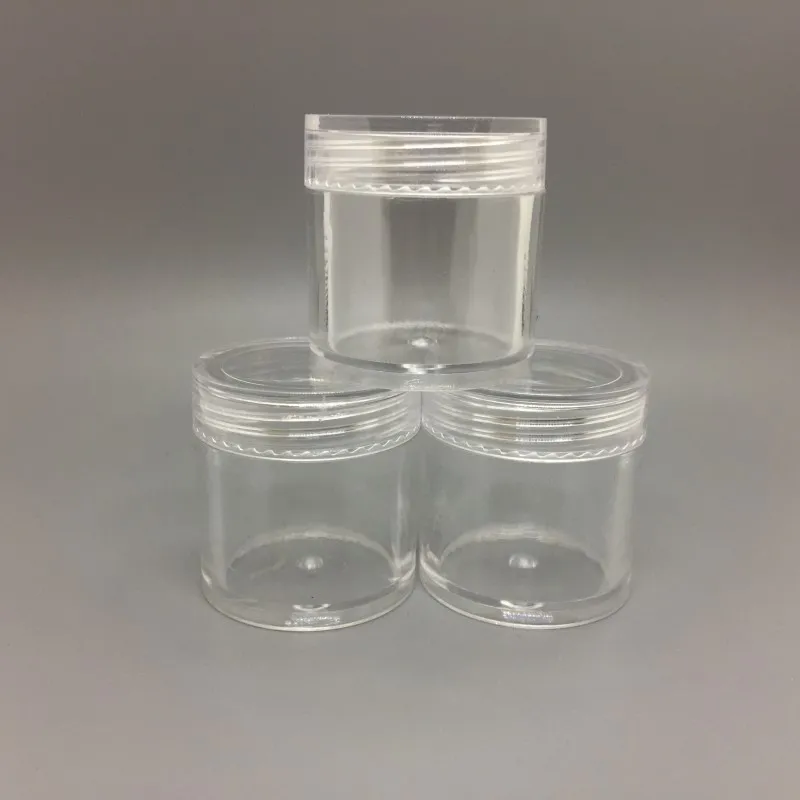 10 g ml rund plastkräm tom burk kosmetisk behållare prov burk display fodral kosmetisk förpackning 10 ml mini plastflaska