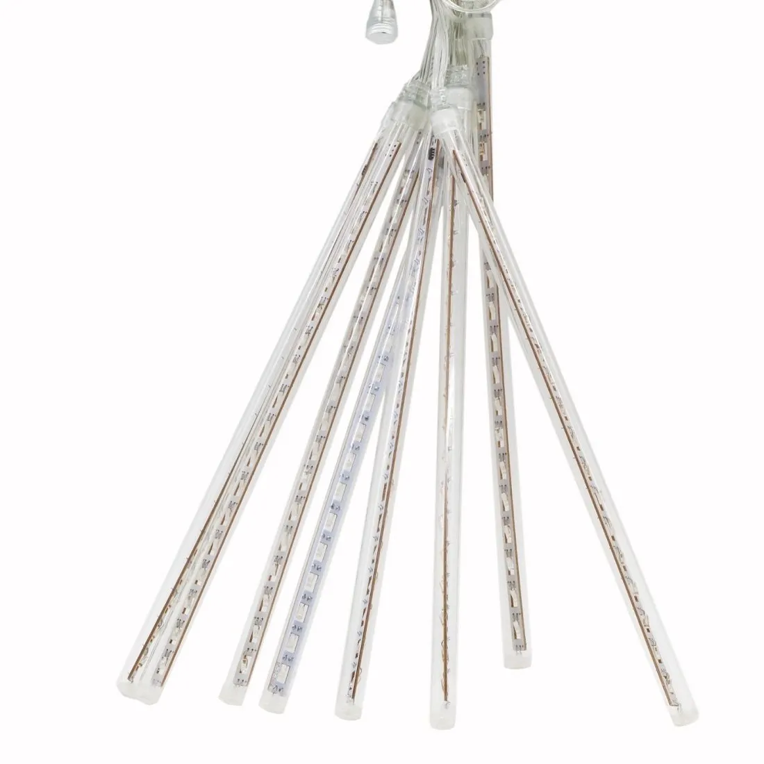 LED Strings White Meteor Chuveiro Chuva Luzes, Gota Icicle Snow Snow Pingo de Goldão 30cm 8 Tubos À Prova D 'Água Em Cascading Lights para Casamento Xmas Home Decor