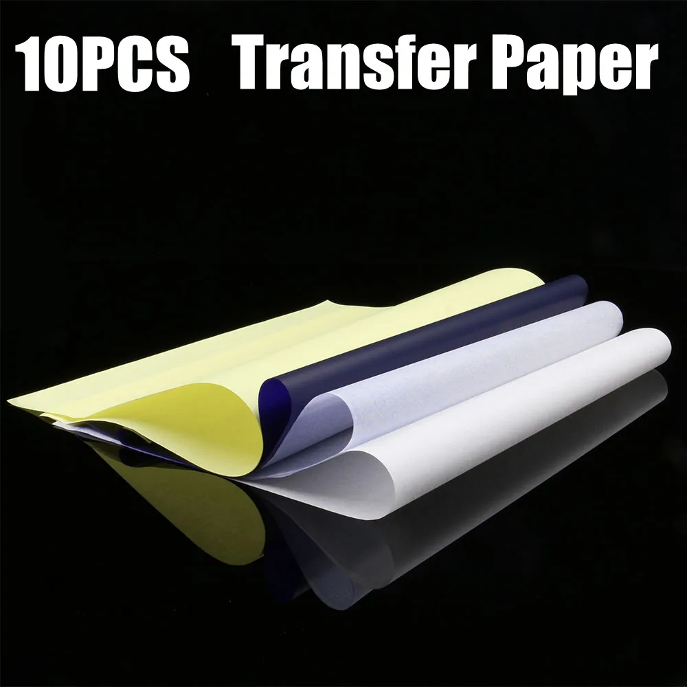 10 adet Spirit Dövme Transferi Kağıt A4 Boyutu Dövme Kağıt Termal Stencil Karbon Fotokopi Kağıt Dövme Kaynağı