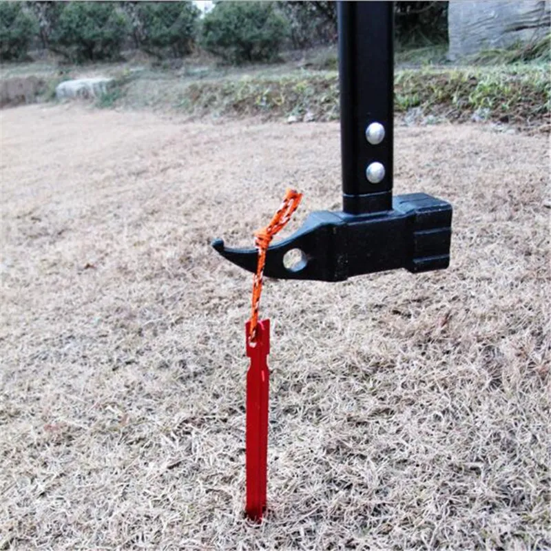 18cm Aluminum Alloy Sand Snow Mud Ground Stake with Rope Outdoor Tent Nail Tent Pegs Camping Tool Accessories9094097