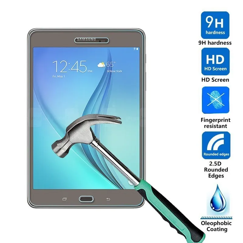 50 adet Patlama Kanıtı 9h 0.3mm Ekran Koruyucu Temperli Cam Samsung Galaxy Tab A T350 T550 Tab E T560 Tab 4 Lite