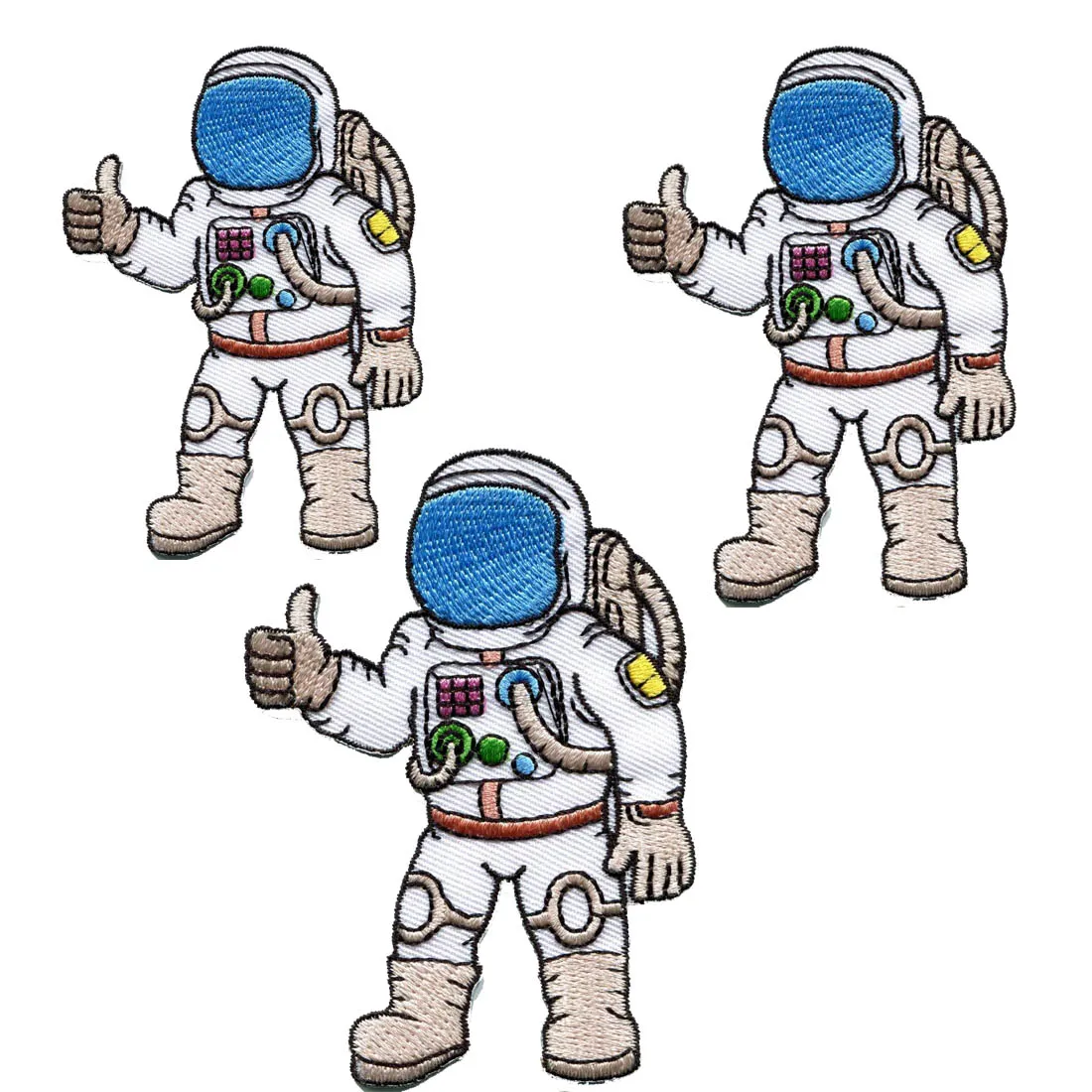 Gorąca sprzedaż niestandardowy haft design astronauta kosmonauta kosmeman retro haftowana aplikacja żelaza na patch nowych styl darmowa wysyłka