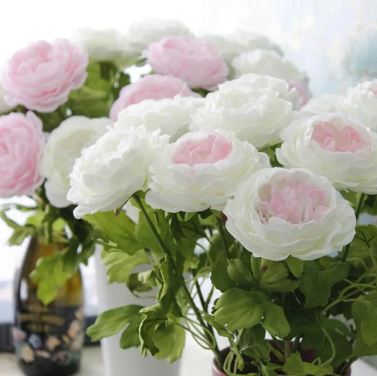 High-grade artificial peony flowers Good quality solitary branch peony color variety spot supply wholesale price HR021