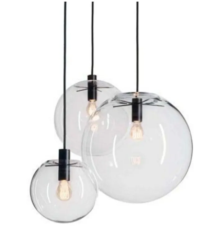 Moderne Nordic Luster Globe Hanglampen Glazen Bal Lamp Schaduw Opknoping Lamp E27 Suspension Kitchen Light Fixtures Home Lighting LLFA