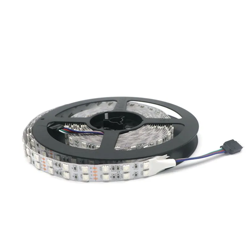 Edison2011 5050 5m 600LEDS Dubbelrass LED-remsor Ljus Non Vattentät Varm / Ren Vit RGB LED-lampor 8400 Lumens DC 12V Flexibel