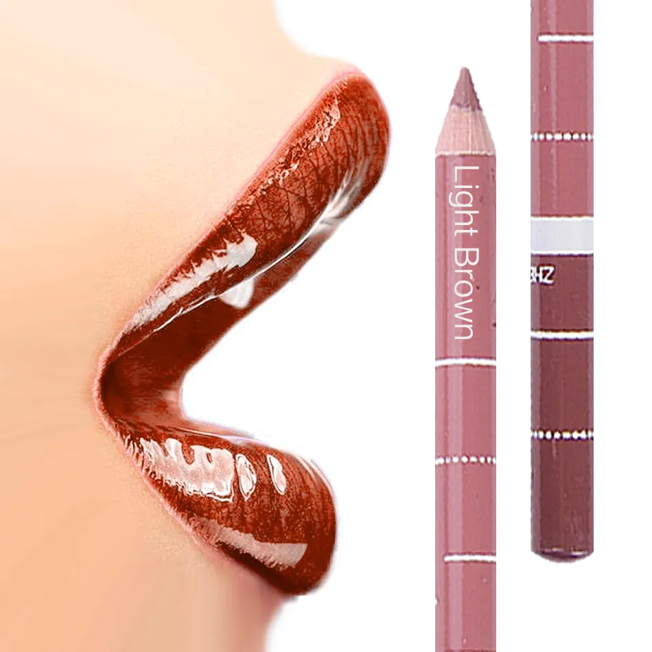 AE Мода Crayon a Levre Pipstick Light Brown Lip Liber Lady Водонепроницаемый Красота Инструменты для губ Макияж Карандаш Лимы Porta Batom