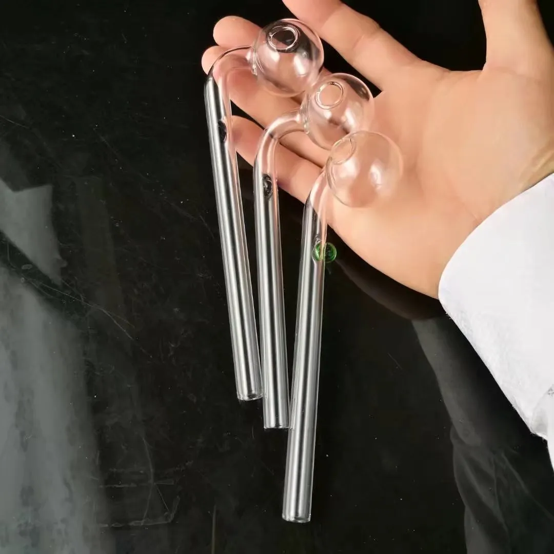 Clássico fumar conjunto transparente de vidro curvo longo