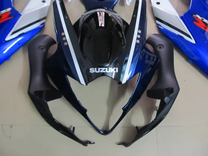 Suzuki GSXR 1000 2005 2006 Blue 화이트 페어링 세트 GSXR1000 K5 05 06 OT34