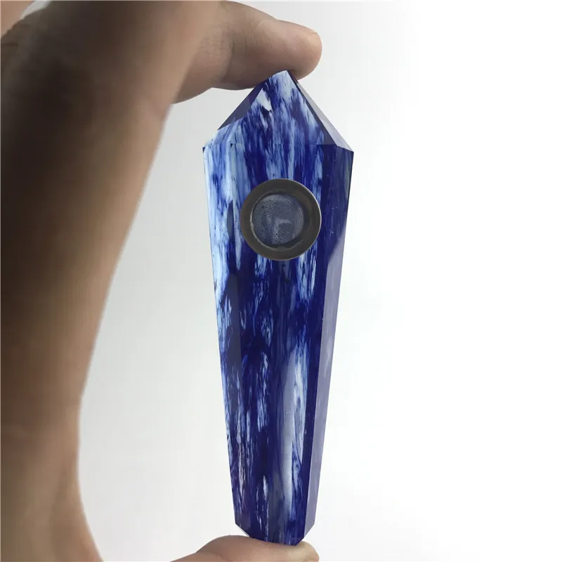 Kleurrijke tabakspijpen Natuurlijke Crystal Quartz Nail Glass Pipe Smoking Pijpen Accessoires Handgemaakte Mini Hand Pijp voor Dry Herb Tobacco