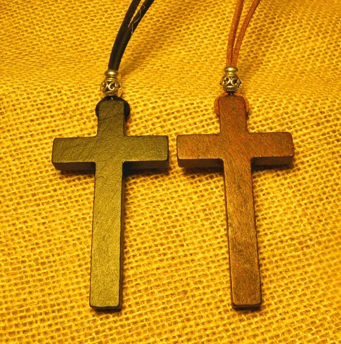 Christendom Jezus Houten Kruis hanger ketting vintage Tibetaans zilveren kralen lange trui ketting liefhebbers handgemaakt stijlvol 2024 Nieuw 12st