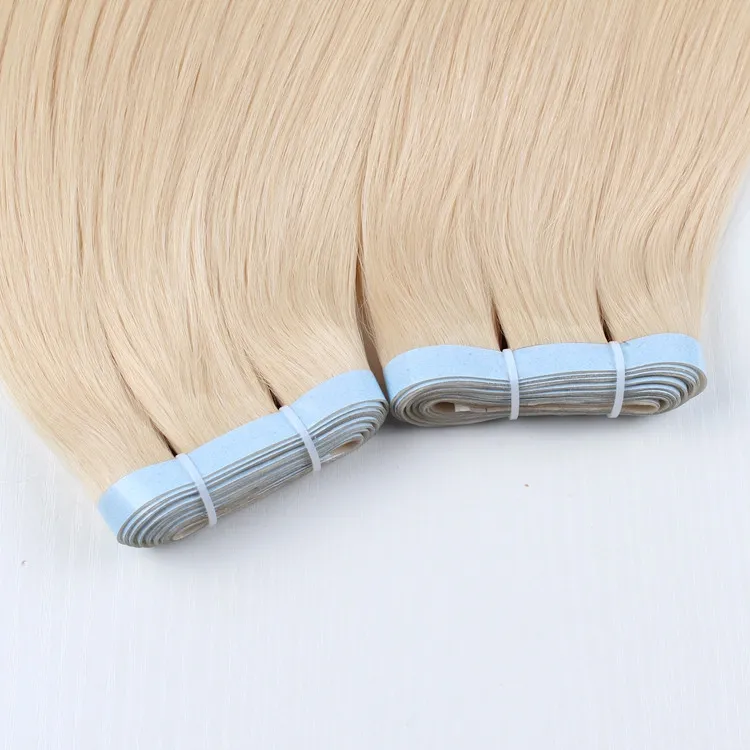 Elbess Brazylijski Remy Human Hair Skin Weft Hair Extension 2.5g / szt 40 sztuk Blondynka Kolor Taśmy w ludzkich włosach