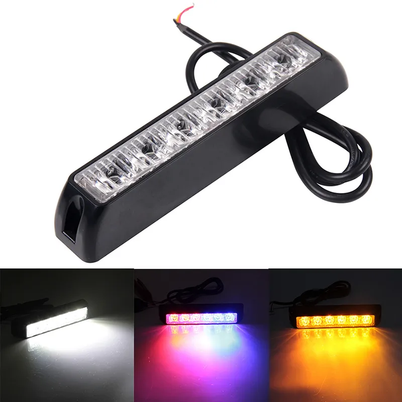 3 Blinkmodi, 12 V, 8 LEDs, universelles Auto-Blitzlicht, blinkende  Warnleuchte, Rot, Blau, Polizei-Notbeleuchtung