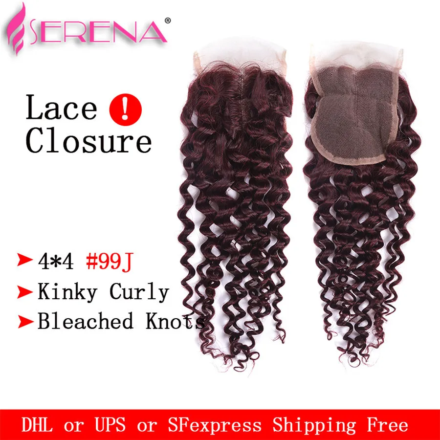 Queens Hair Red Wine Włosy Weave 99J Burgundii Kinky Curly Human Hairs Wheel Blundles Jerry Curl Virgin Hair Extensions Monogolian Kin3760124