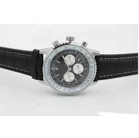 Top de qualité nouvelle marque automatique Men039s sur montre au bracelet Navitimer Ti3 Blue Dial Blue Westions Leather 1884 Fashion Male Luxury Watch 1887006