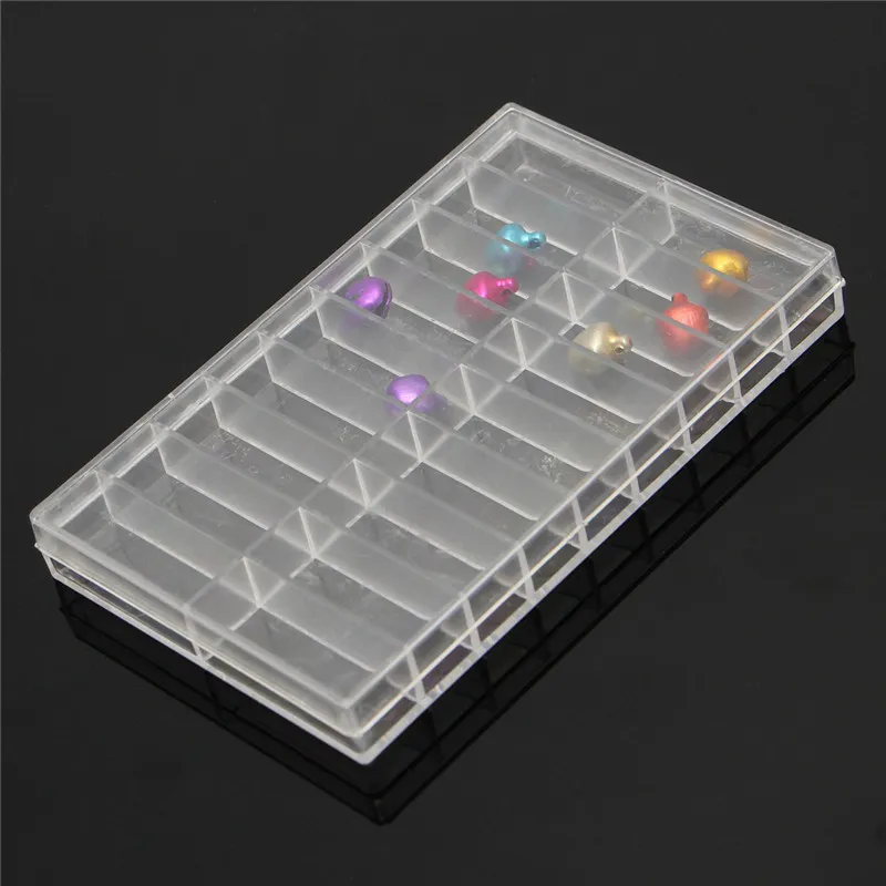 Excellent Quality 18 Grid Transparent Plastic Storage Case Box For Watch Pin Spring Bar Screw Bead Watch Tool Box