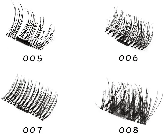 고품질 전문 3D 자기 속눈썹 자연 아름다움 아니 접착제 다시 사용할 수 가짜 가짜 눈 속눈썹 확장 손수 만든