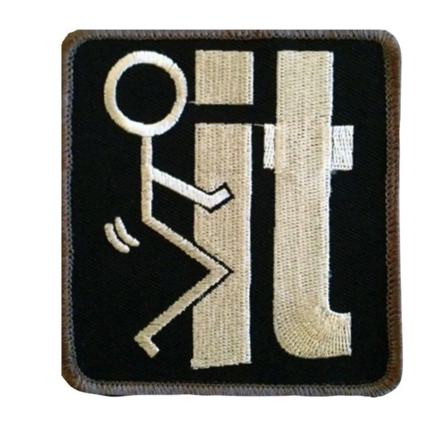 Fashion IT MATCHSTICK MAN Geborduurd opstrijkbare patch Shirts Badge DIY Applique Kleding Patch Embleem Naai gratis verzending