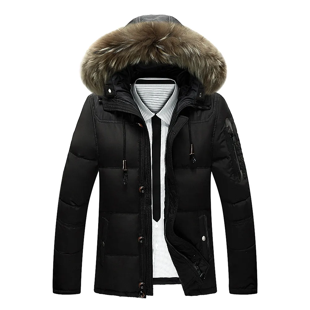 Men's Down & Parkas Wholesale- Free Brand Parka Men Winter Jacket Warm Thick Cotton-Padded Mens Coat 140hfx1 Luci22