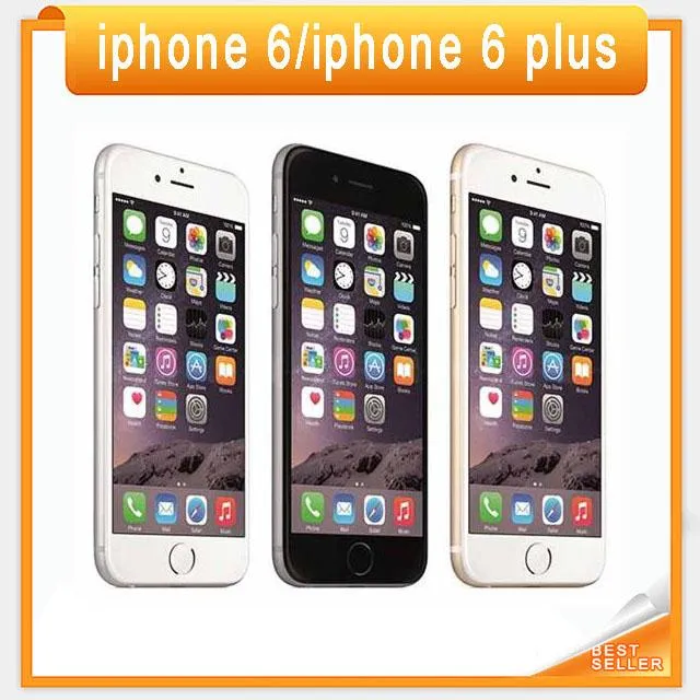 잠금 해제 된 원본 4.7 "iPhone 6 5.5"아이폰 6 플러스 휴대 전화 지문 기능없이 16 / 64GB ROM 8MP 카메라 리퍼브