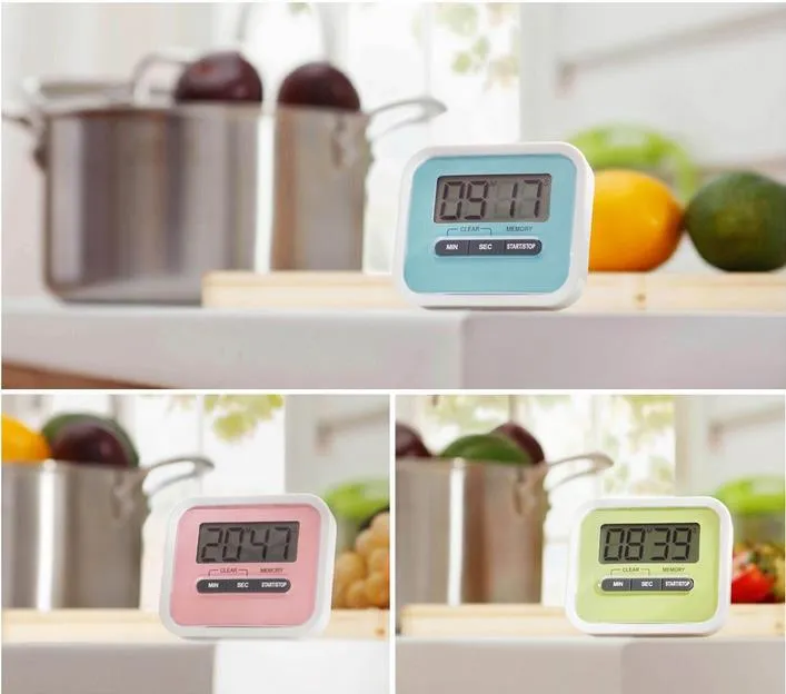 Keuken Koken 99 minuten digitale LCD-wekker Medicatie Sport Countdown Calculator Keukentimers 100 stks