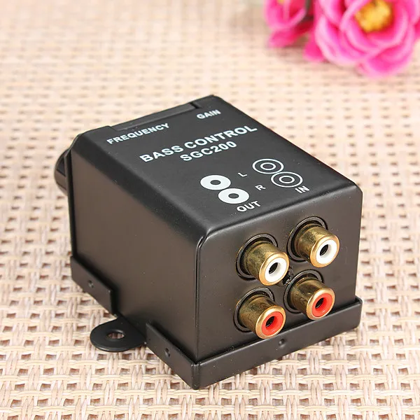 Freeshipping Auto Home Universal Remote Level versterker Bass Controller RCA GAIN NIVEAUvolume Control Knob Booster