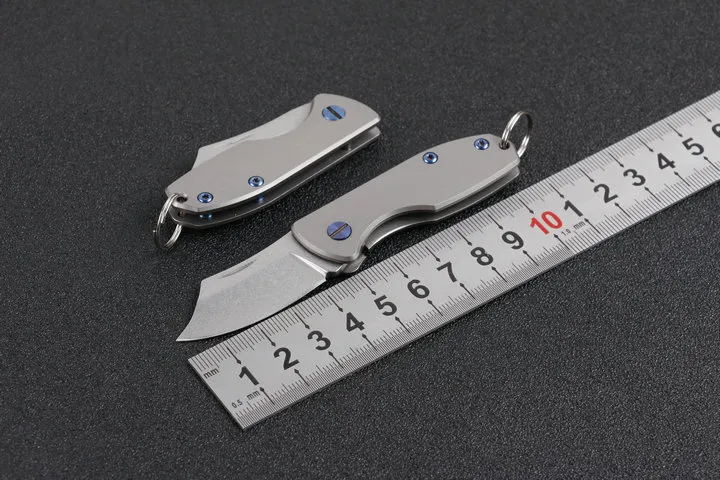 Darmowa Wysyłka Nowy CNC Kamienny Wash Full TC4 Titanium Uchwyt D2 Ostrze Składany Knife Kieszonkowe DF14