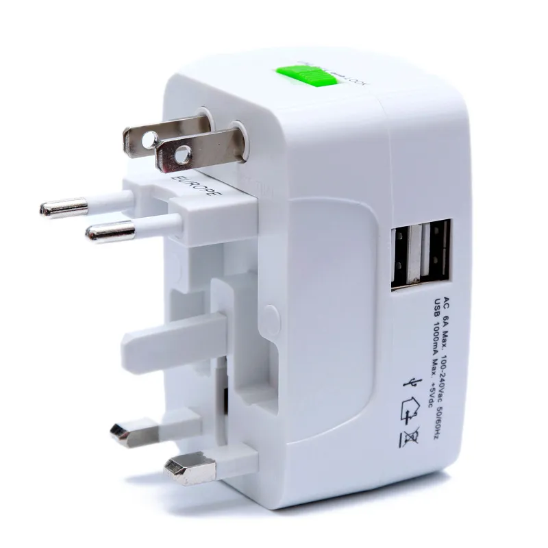 Elektrische Plug Wall Power Socket Adapter International Travel Adapter Universele Reistabel USB Power Charger Converter EU UK US AU Plug