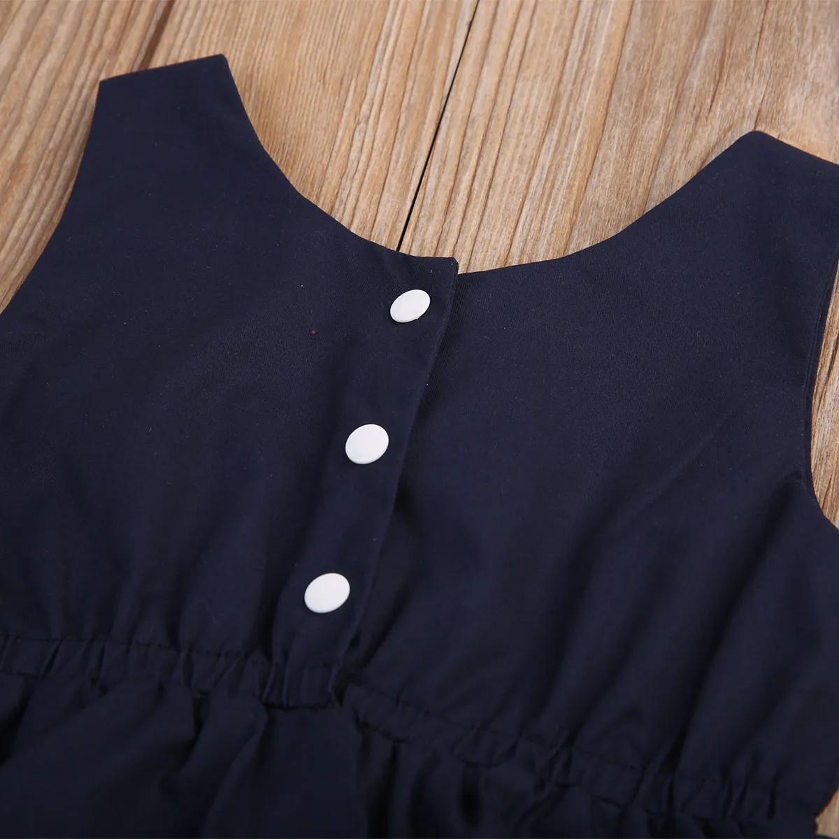 Kid Girl Navy Dress Sailor Collar Baby Kids Clothing Striped Brief Dresses Boutique Clothes Girls Beach Costumes Sundress Preppy S7006394