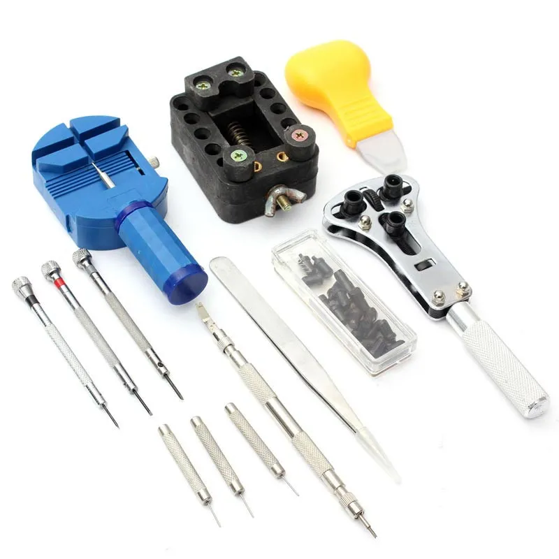 Watch Tool Set Watch Repair Tools Kit Watch Tools Watchmakers Set With Leather Sheath 13x tools 18x BitsPins6001195273A