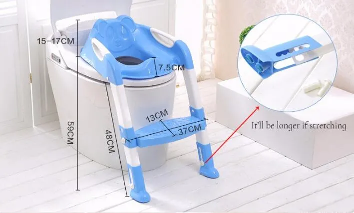 Baby Potty Training Kids Toalett Sittresor Potty Stol Säkerhetsstege Baby Potty Stol Nå Slip Toalett Sitt Fällbara Stolar