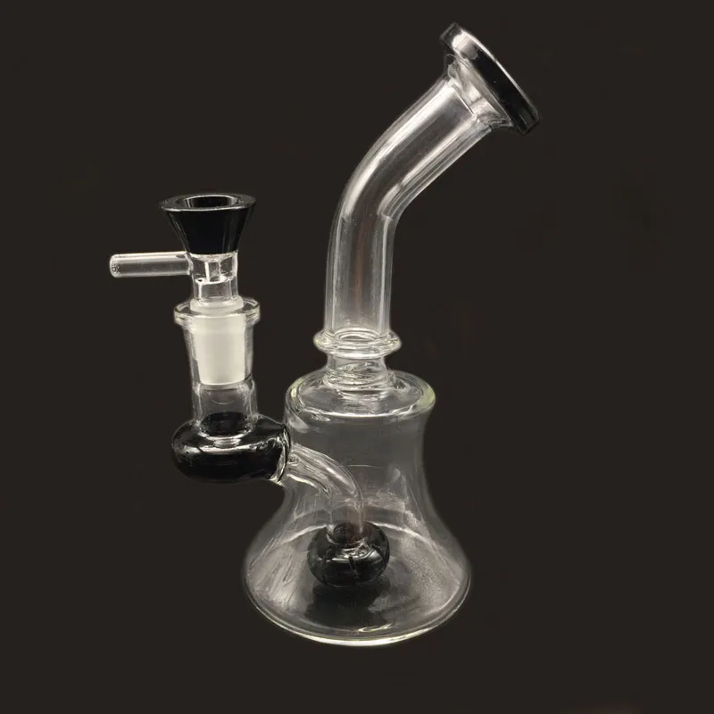 Dab Oil Rig Glass Bong 6 Inches mini Bongs With colorful Glass Bowls Heady Beaker bong Glass Water Pipes