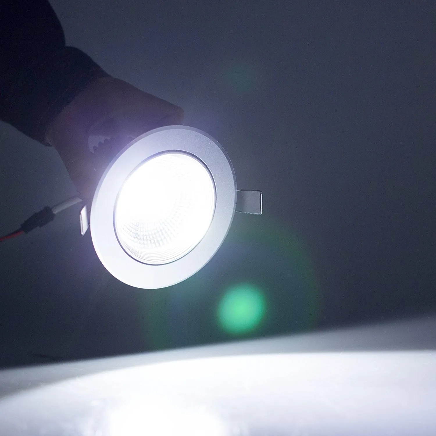 Dimbar 7 watt COB LED Taklampa Downlight Varm / Kall Vit Spotlight Lampa Inbyggd belysningsarmatur, Halogenlödlampa