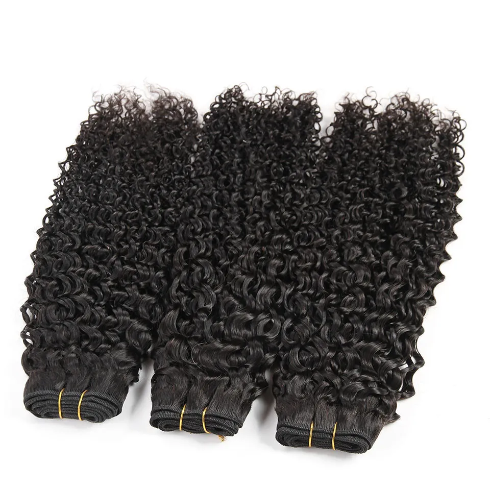 Brésilien Kinky Cheveux humains Curly 3 Bundles pas chers Kinky Curly Cheveux Hair Bundles Grade 8A Virgin Cheveux Extensions Brésilien Curly