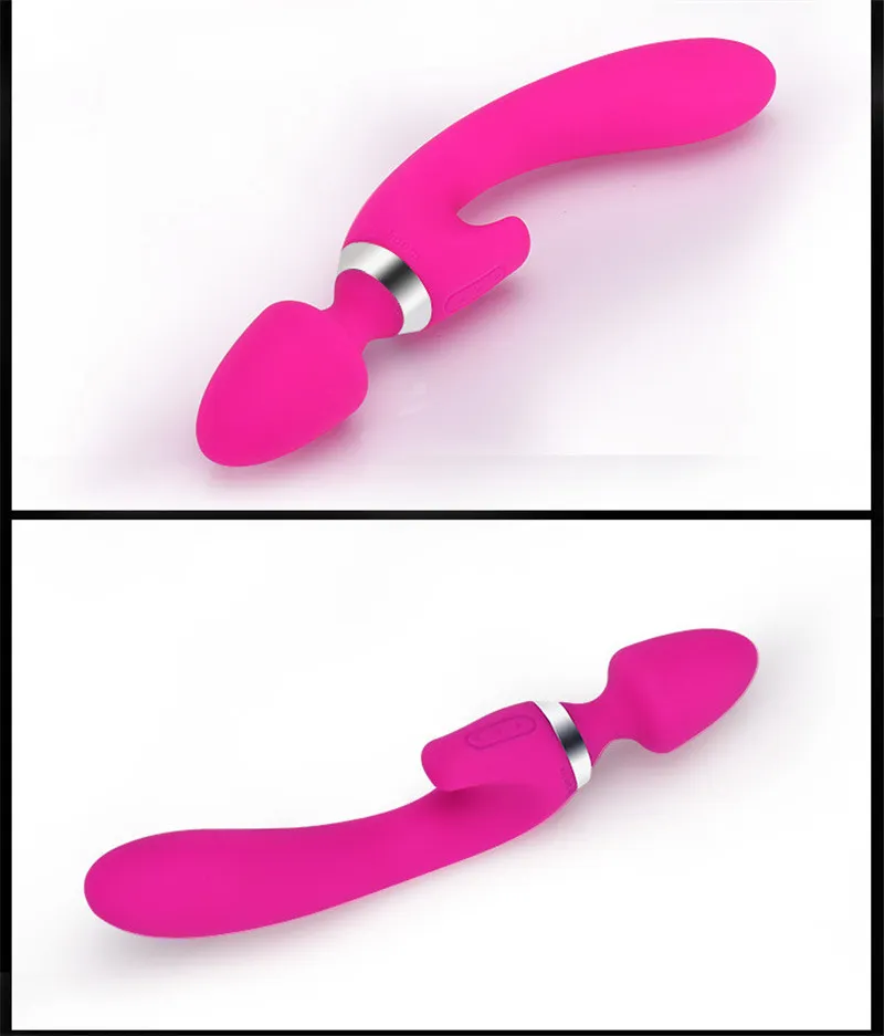 Giocattoli sessuali coppie potenti vibratori dual AV donne USB USB ricaricabile ricaricabile magico magico massaggiatore elettrico vibratore1593666