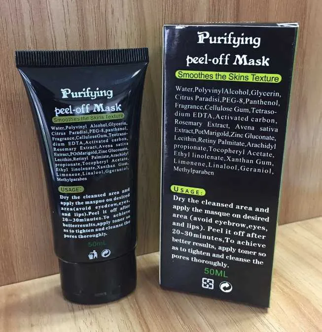 50st Svart Mask Ansiktsmask Näsa Blackhead Remover Peeling Peel Off Black Head Acne Behandlingar Ansiktsvård Sug