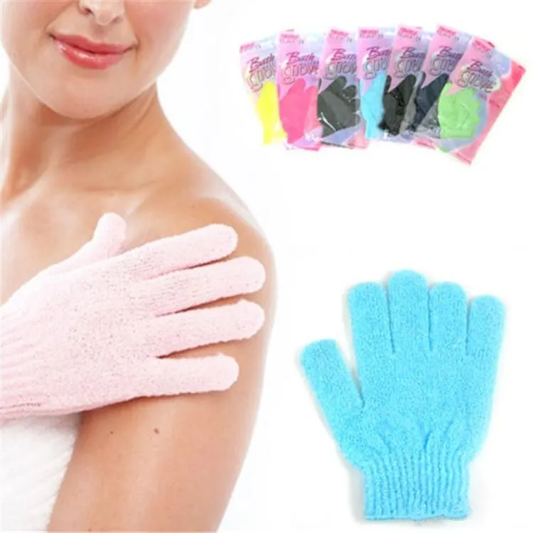 Usine lot exfoliant le gant de bain cinq doigts gants de bain pratique et confortable 5279545