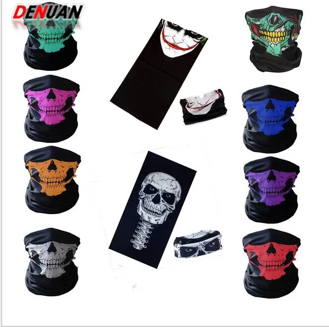 Nya 10stylar Motorcykelcykelmasker utomhus sporthals varmare cosplay mask skalle halsduk full ansikte huvud huva protektor bandanas party masker