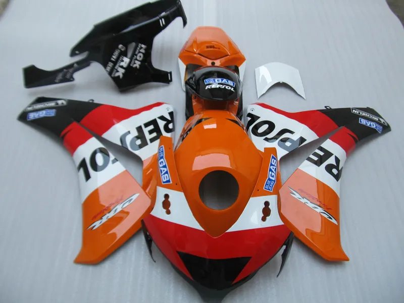 Injeção moldada livre 7 presentes carenagem kit para HONDA CBR1000RR 2008-2011 laranja preto carenagens conjunto CBR1000RR 08 09 10 11 OT20