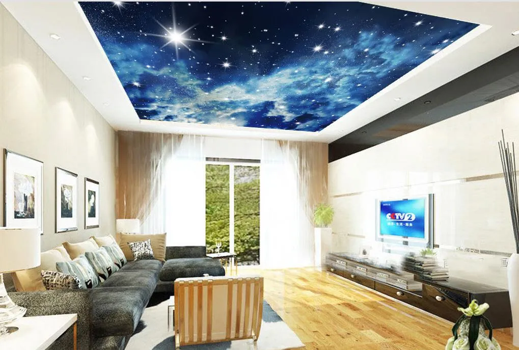 Foto Personalizza dimensioni Modern Stereo Sky Soffitto wallpaper 3d ceiling