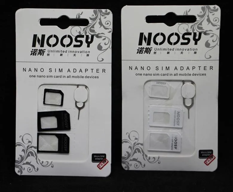 All'ingrosso-Nano Sim Card Adattatori Stander SIM Card Set di carte di riduzione Strumenti per Iphone 4 4S 5 5S Con scatola al minuto